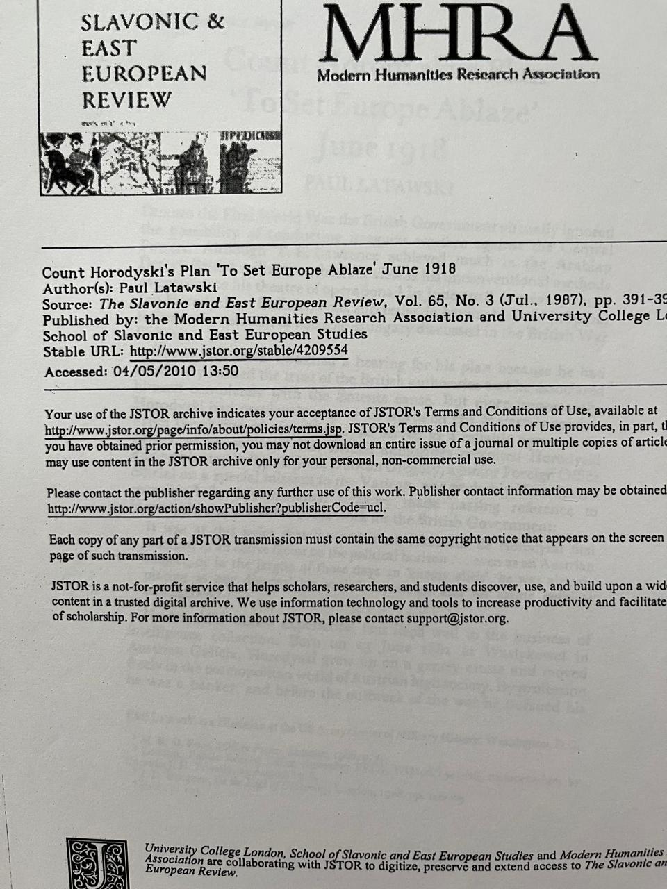 La influencia política y diplomática de Ian Maria Horodyski